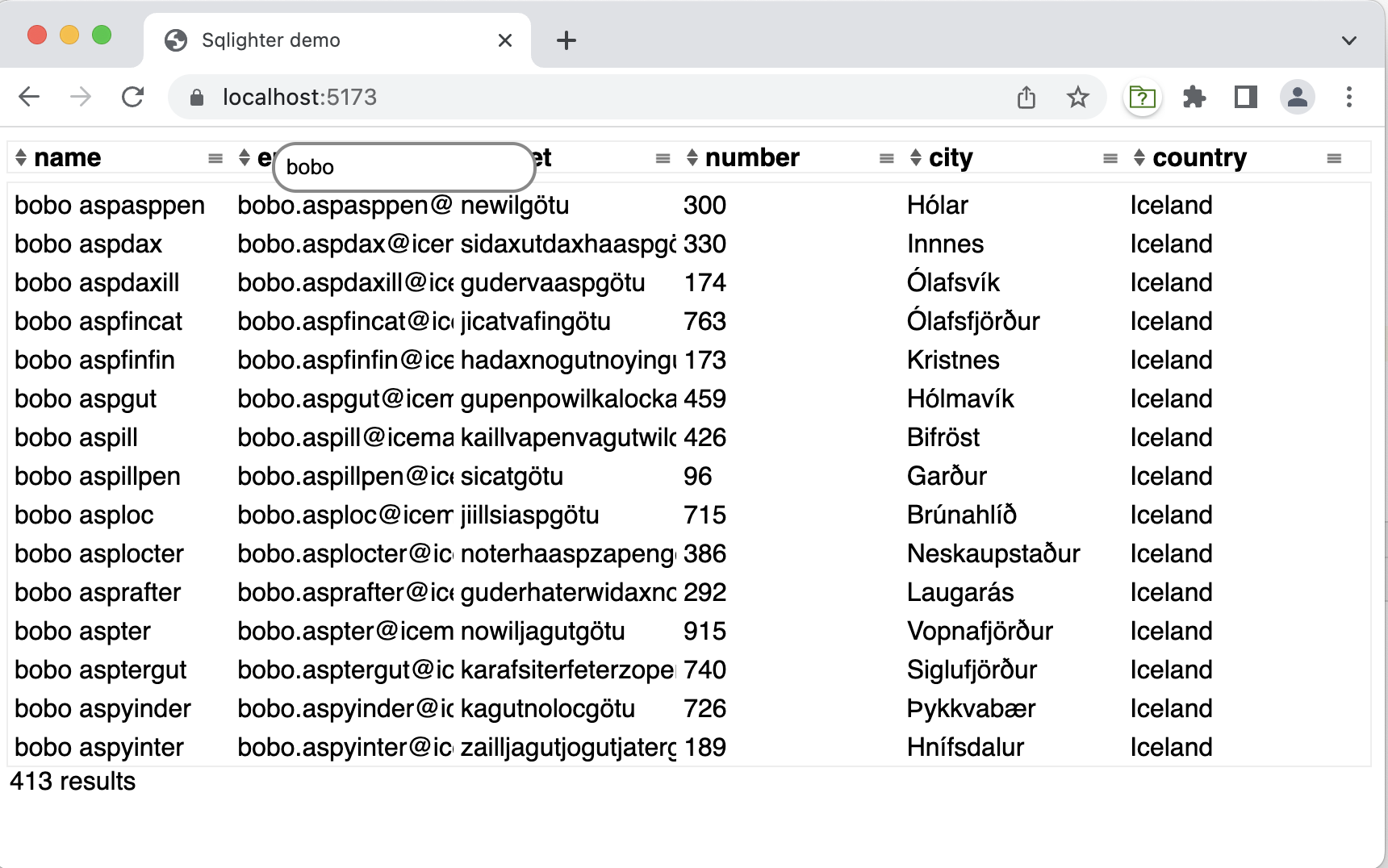 Demo screenshot screenshot